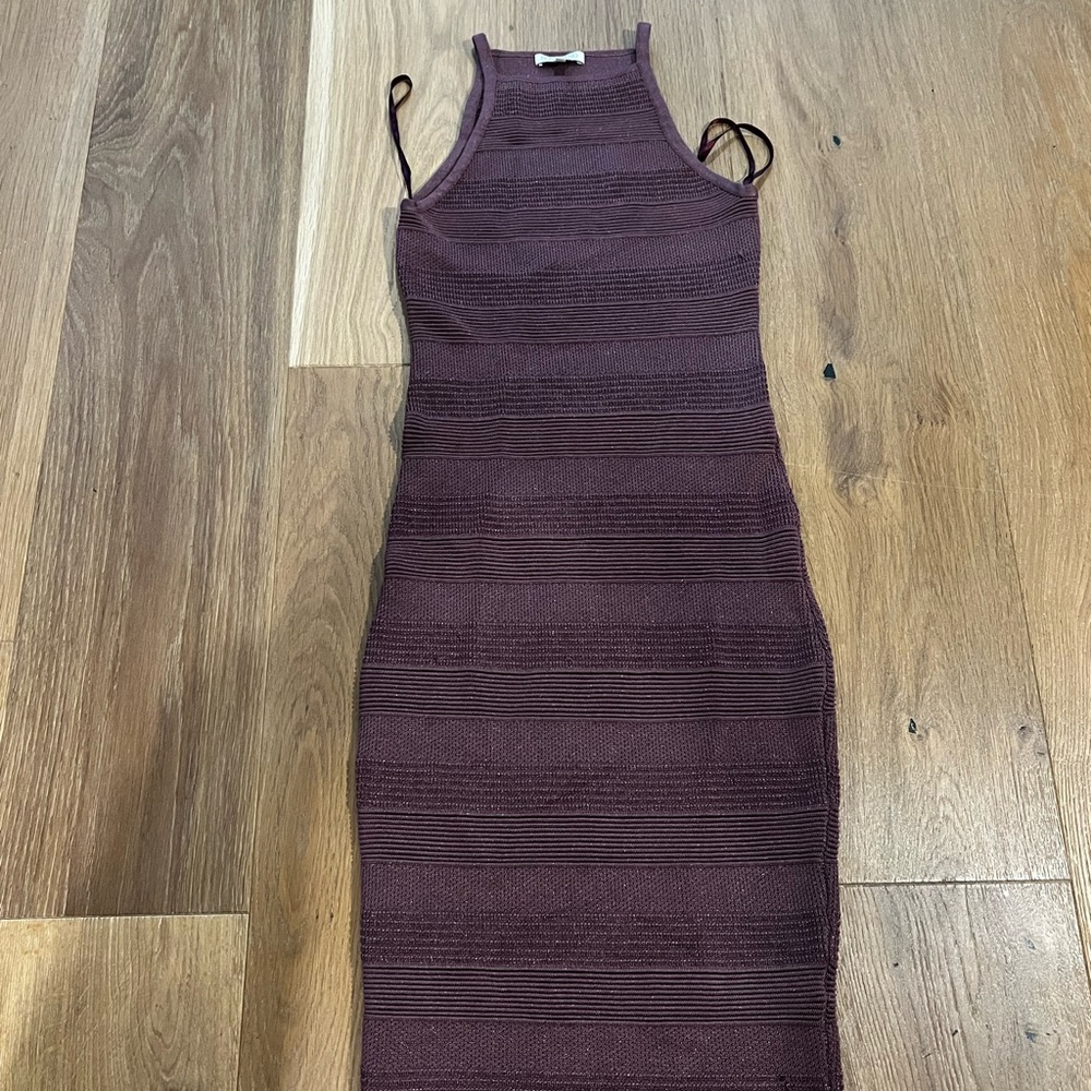Ronny Kobo Burgundy Sleeveless Dress